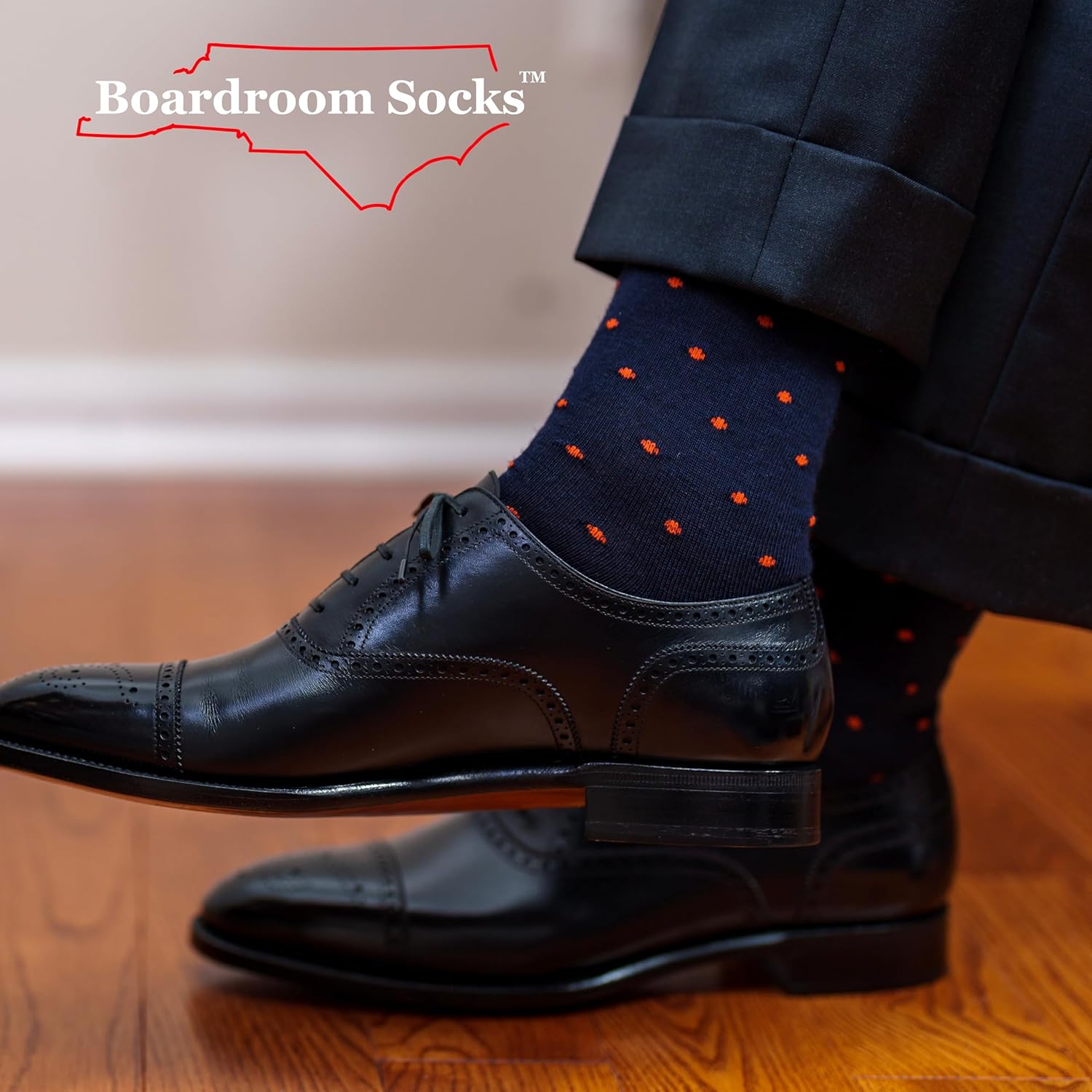 BoardroomSocks Merino Wool Over-the-Calf Patterned Socks, Dress Socks for Men - Image 4
