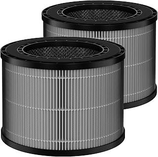 2-Pack True HEPA Replacement Filter Compatible with Dreo Macro Pro Air Purifier DR-HAP002 and Toshiba Air Purifier CAF-Z40US/CAF-Z45US, 3-in-1 Design Filters - Classic Basics