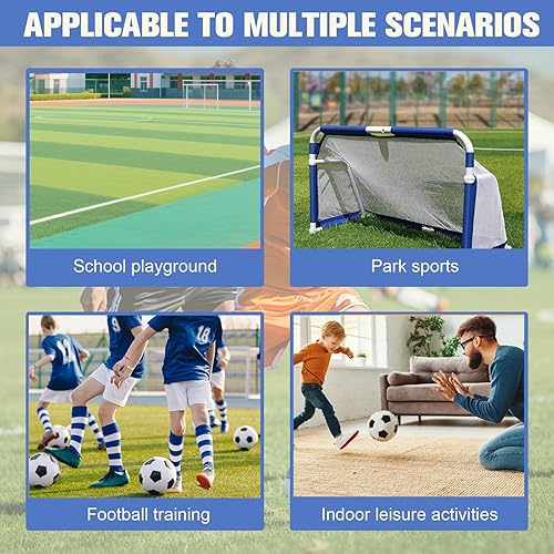 Miniatura 5 de Portería de fútbol plegable para jóvenes y niños, red de fútbol plegable portátil, portería de fútbol para el hogar, al aire libre, equipo de