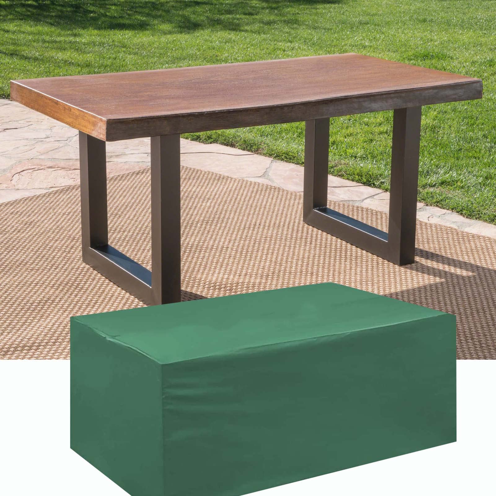 Set 4 Coperture Impermeabili Per Mobili Da Esterno In Tessuto Oxford - Per Divani, Poltrone E Tavolini, Con Corda Antivento