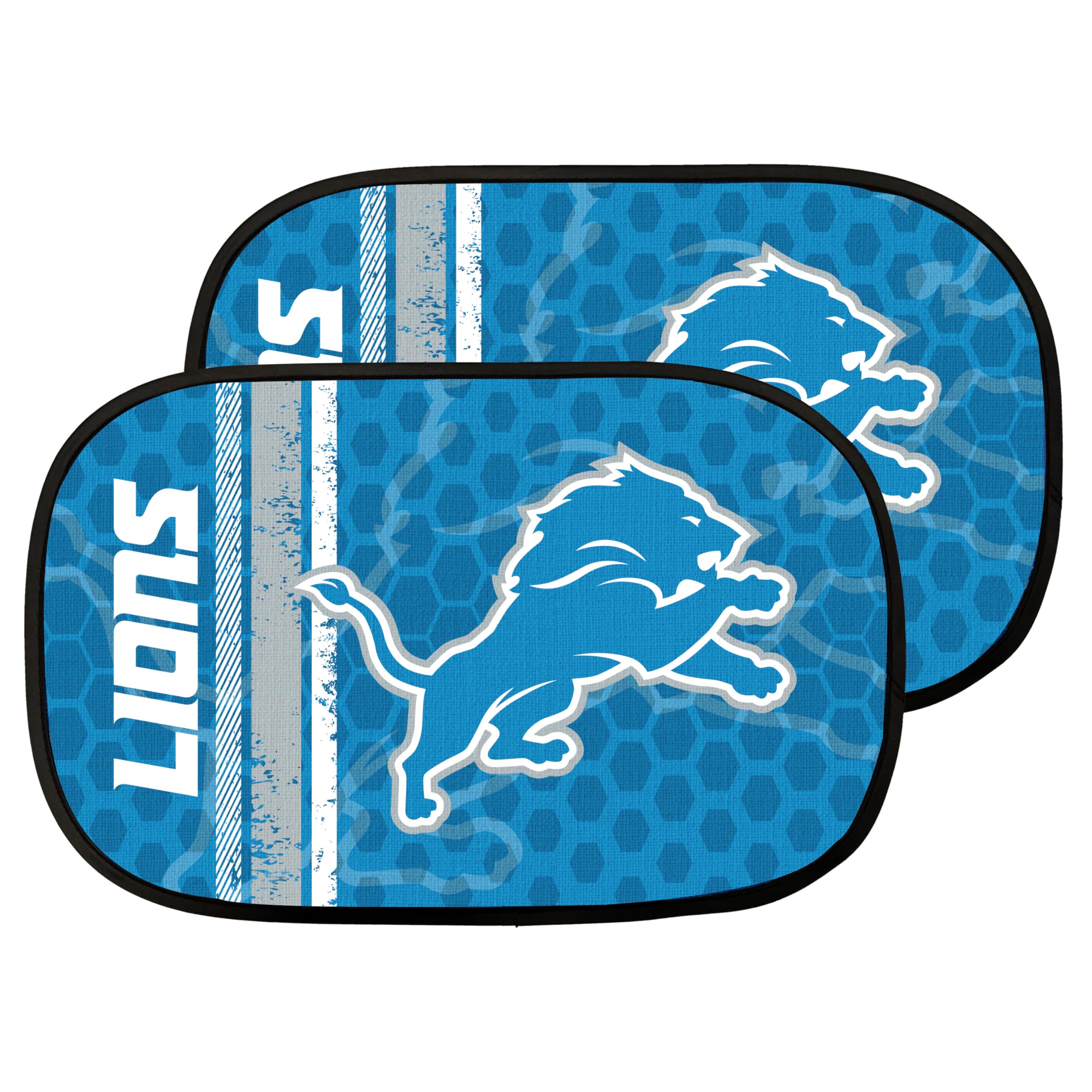 NFL Detroit Lions Side Window Auto Shade 2 Pack