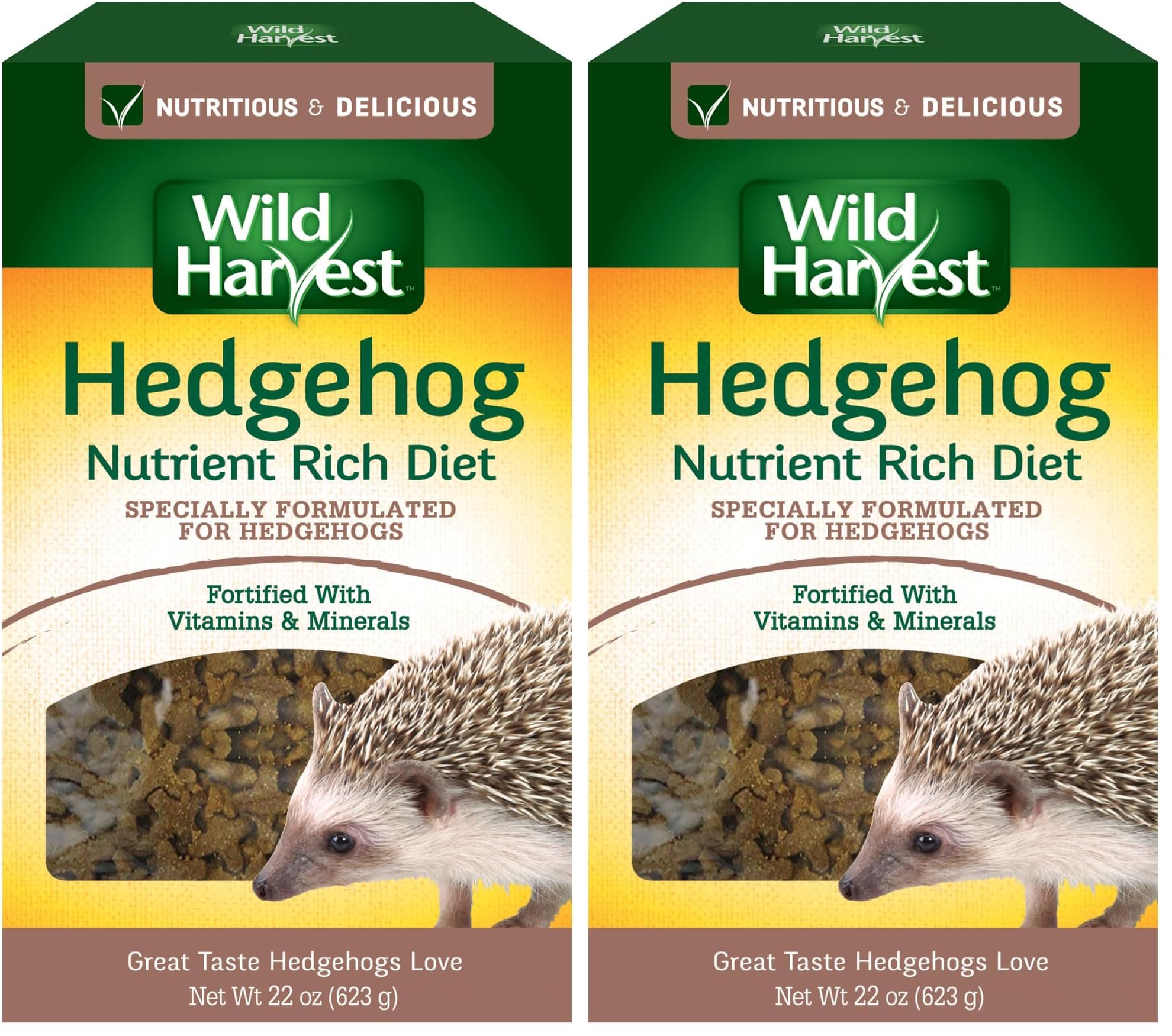 Wild Harvest Hedgehog Nutrient Rich Diet 22 Ounces, Daily Food Fortified with Vitamins and Minerals (Pack of 2)
