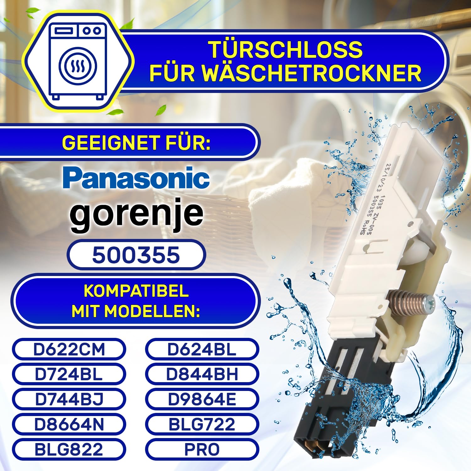 Verzögerungsschalter für Trockner ZV-005 mit dem Originalcode 500355 für Gorenje für Panasonic Wäschetrockner - Garantie 10 Jahre - MONTERAL