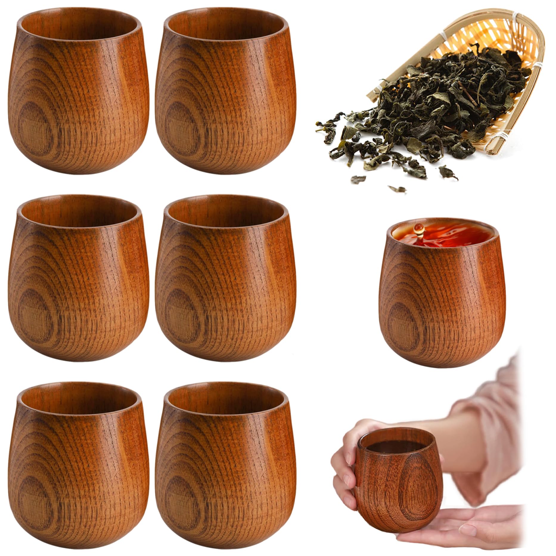 Tasses isolées thermiquement contre les brûlures lot de 6 tasses à thé 120ml