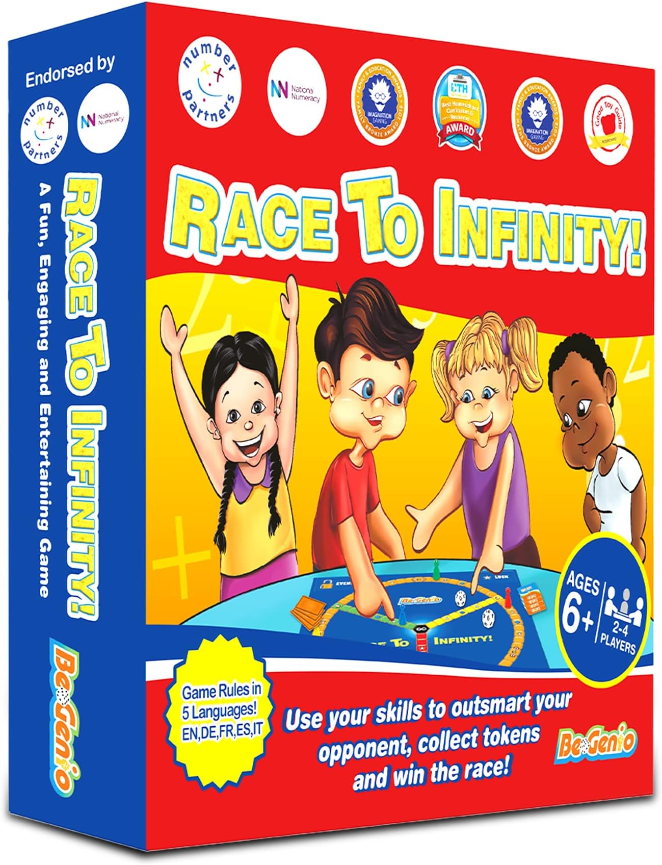 BeGenio Math Games,Home & School Math Game for Kids 7-12,Math Board Game, Math Multiplication Games, Everyday Elementary Maths Games