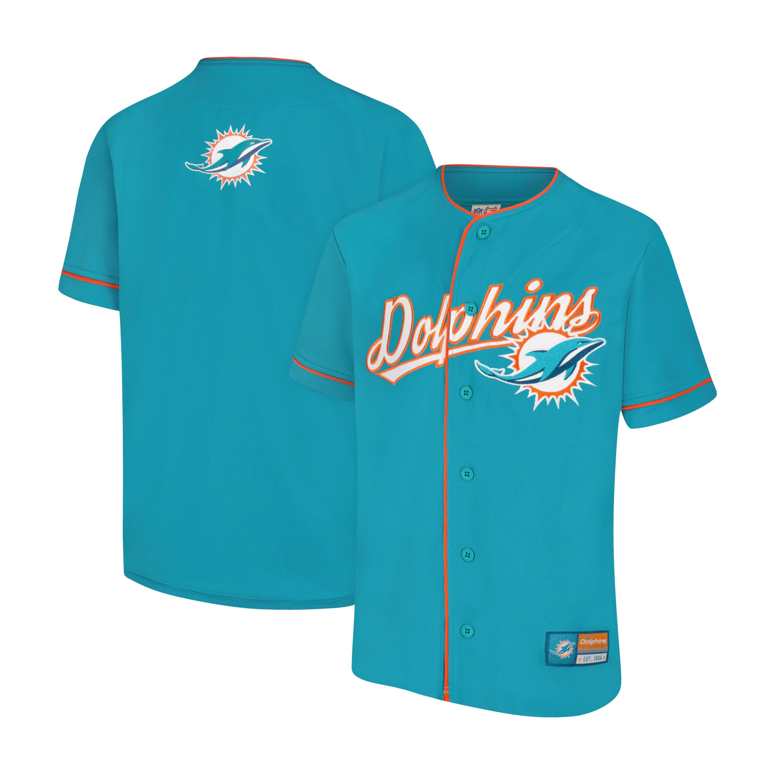 Boys NFL Official Game Day Button Down Baseball Mesh Jersey Shirt