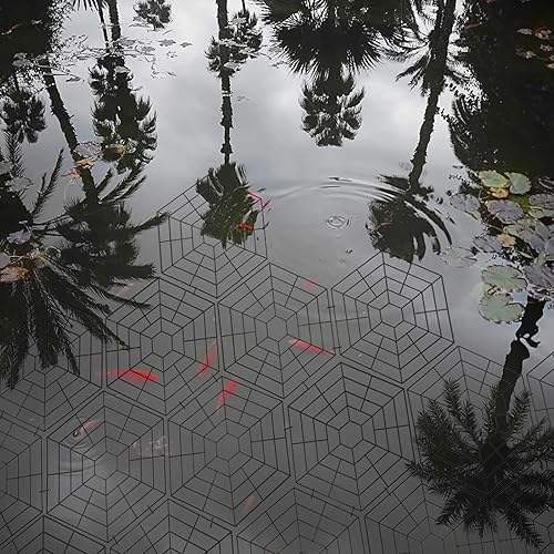 Miniatura 3 de Paquete de 20 protectores de estanque hexagonales de plástico para estanque, flotando en garzas resistentes al agua, mapaches, gatos, cuervos, aves