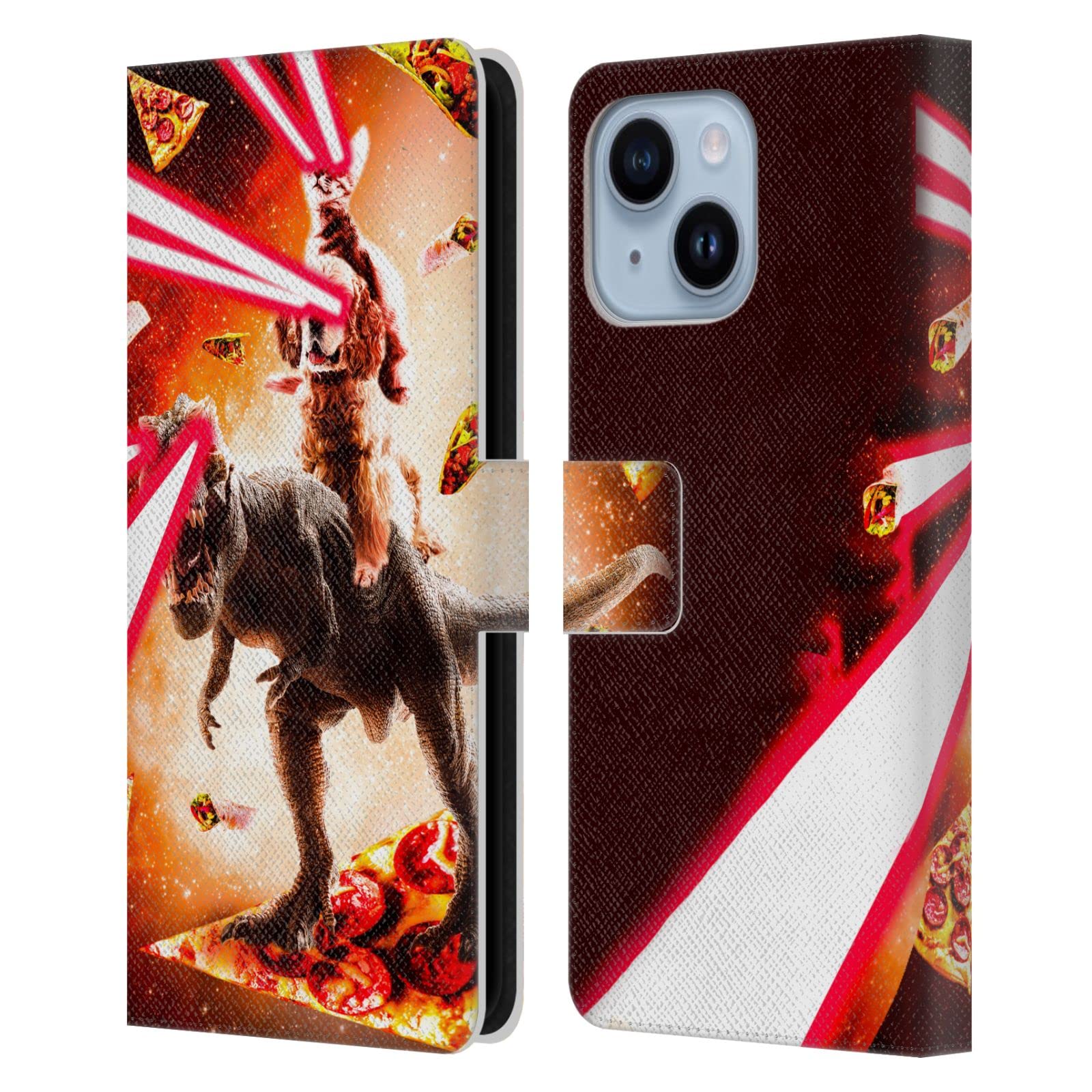 Étui portefeuille chat espace pour iPhone 14 Plus Head Case Designs - 7
