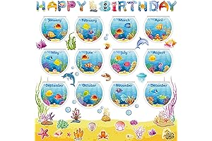 Enliven Your Classroom with an Undersea Paradise: 68-Piece Beach Theme Classroom Bulletin Board Set