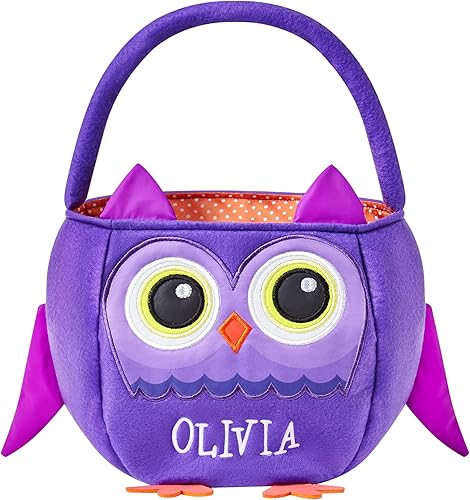 Let's Make Memories Bolsa personalizada de Halloween para dulce o truco, diseño reflectante, búho