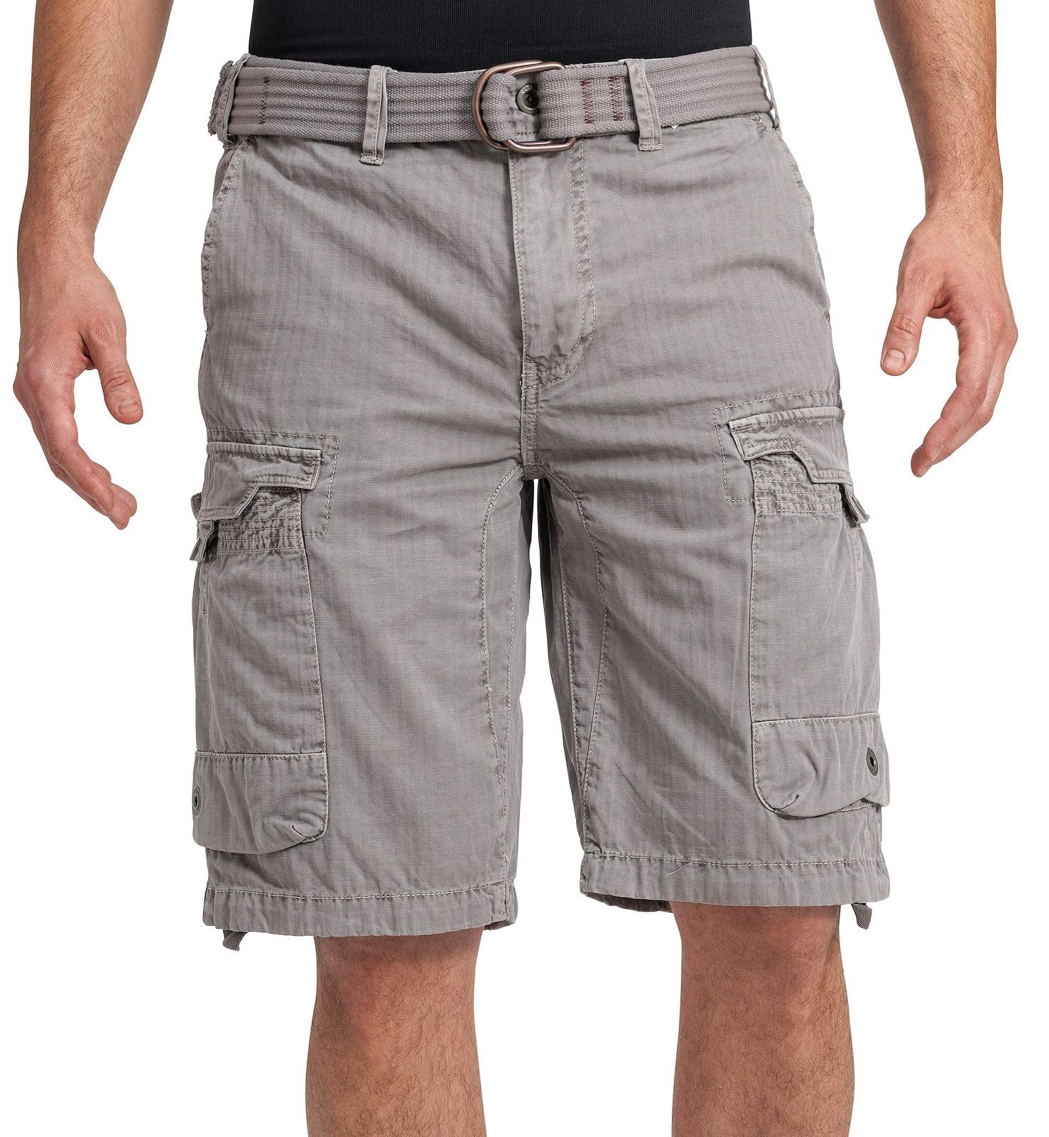 Jet Lag Bermuda cargo pour homme, avec ceinture, longueur genou, coupe ample