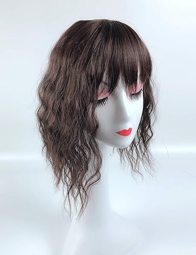 Miniatura 4 de Pinza de cabello ondulado con clip en parte media con flecos cortados finos13.8 in, marrón claro