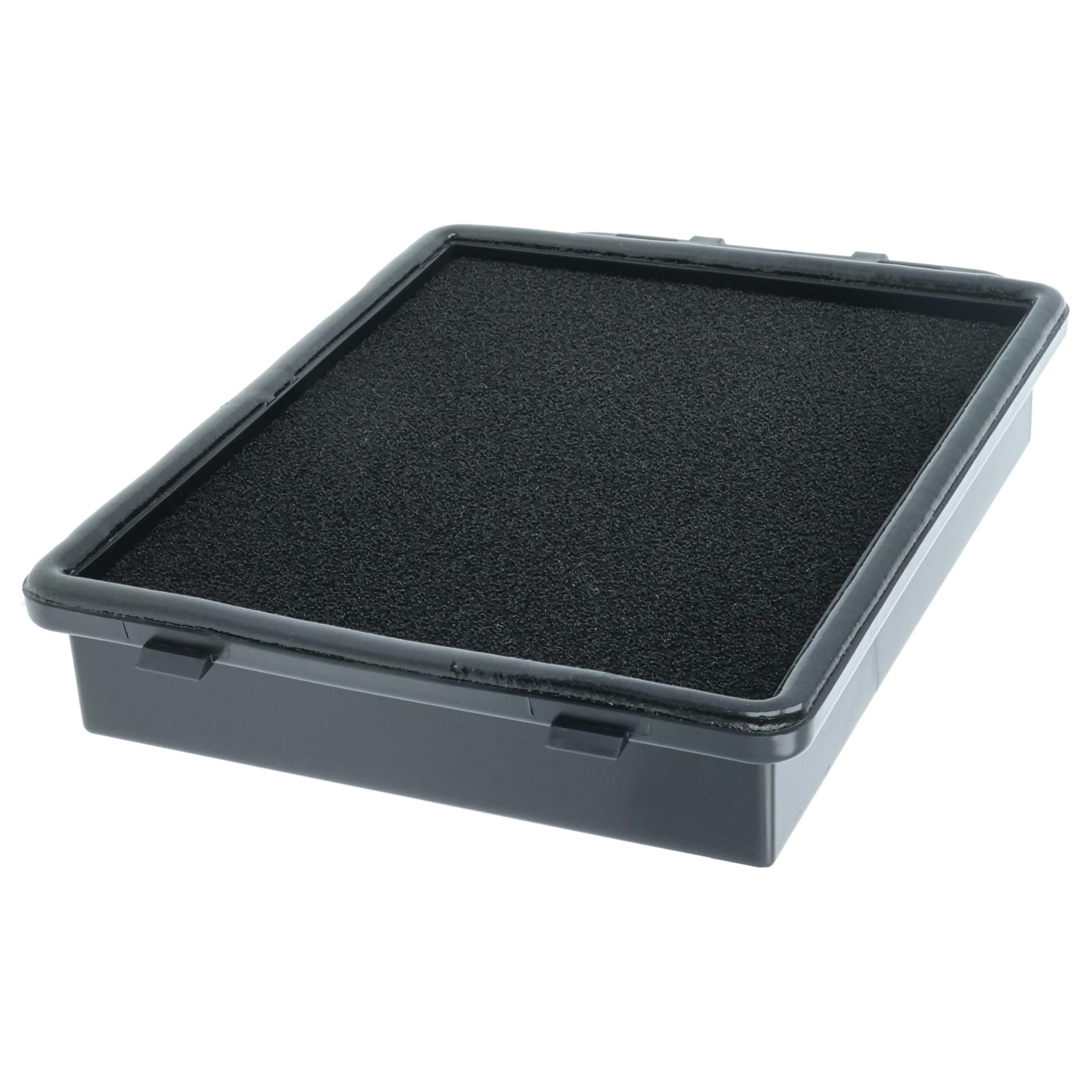 vhbw 4x Filtro de aspiradora compatible con Nilfisk Meteor - Filtro de espuma negro