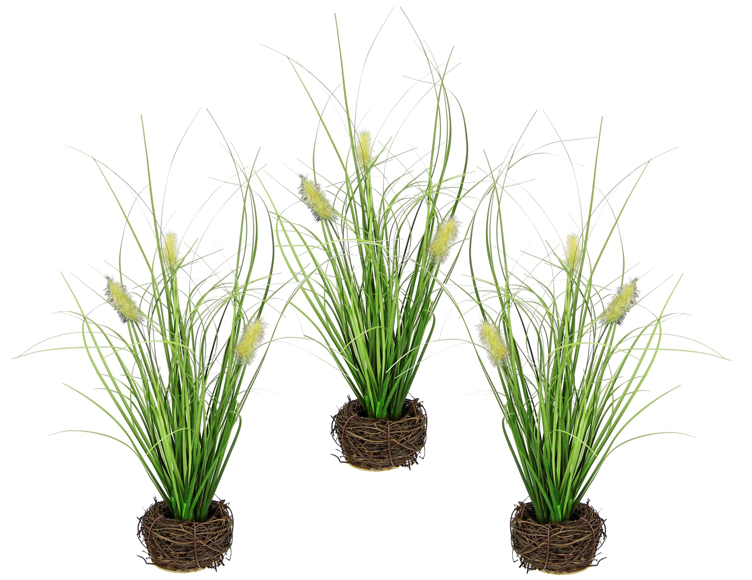 Artificial Fox Tail Grass in Brushwood Nest Grass Artificial Plant Artificial Grass Decorative Grass Green Plants Decorative Grass Tufts Decorative Grass Arrangement Bristle Millet Setaria Feather