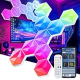10 Pack Smart Hexagon Light Panels&comma; 55mm RGBIC Color Changing with App & Remote&comma; Music Sync for Gaming Room&sol;Party Decor