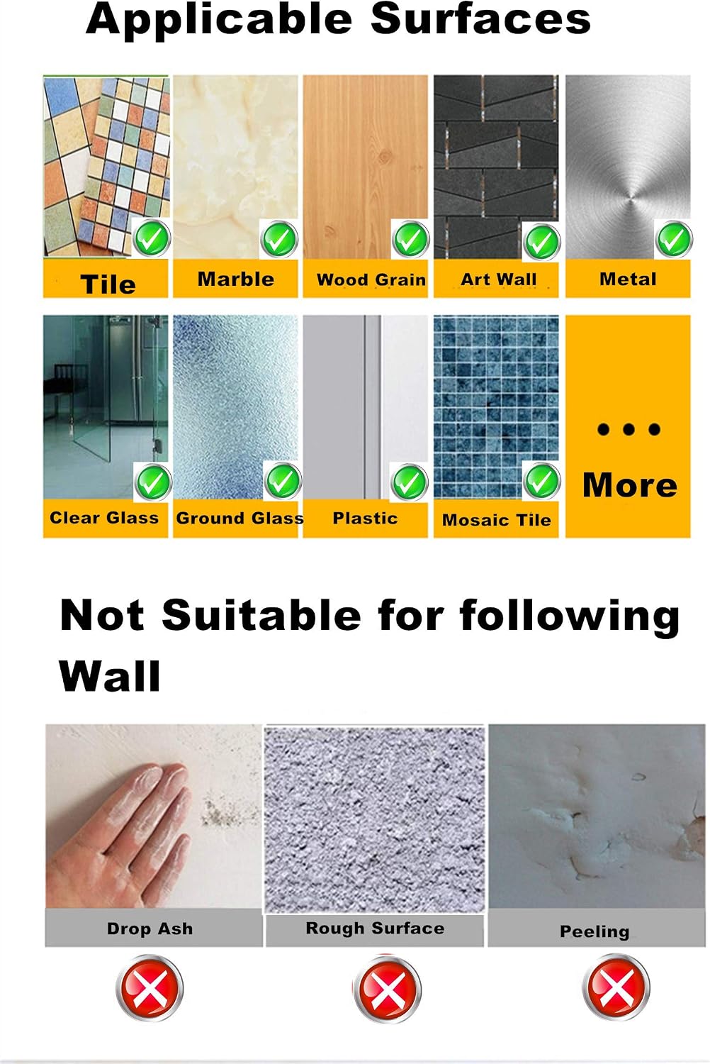 Adhesive Hanging Nails Wall Hook Hanger - 14mm 10/Pack Non-Trace No-Drilling Transparent Adhesive Ceiling Hooks | Heavy Duty Seamless Nail Free Screws for Kitchen Bathroom Storage Room