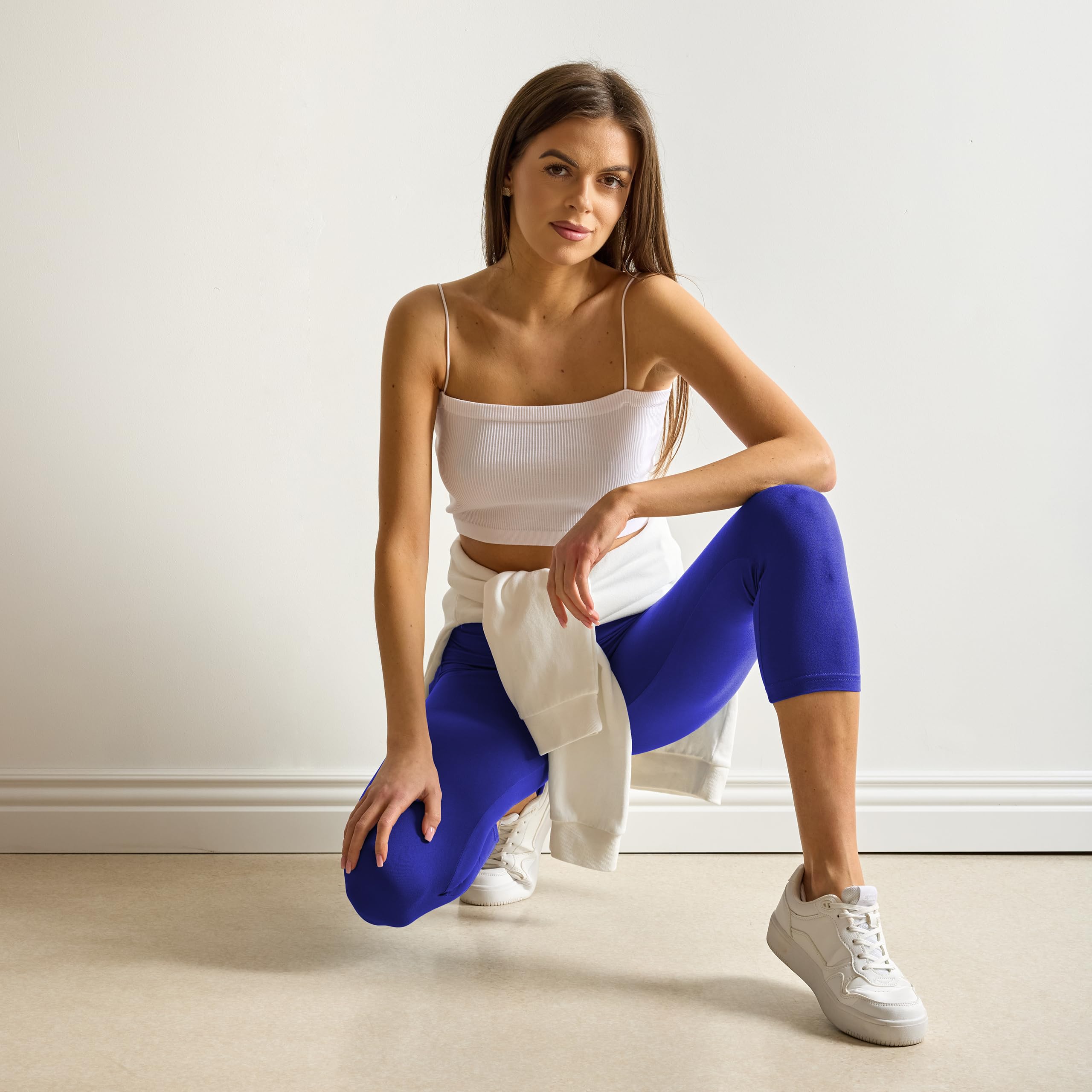 Merry Style Leggins Corti Donna 3/4 Pantaloni Capri Leggins Donna in Viscosa Traspirante, Pantaloncini Fitness Corti per Sportivi o Casual MS10-144