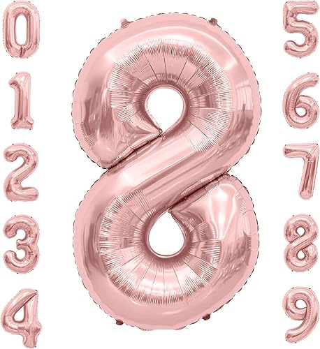 Miniatura 19 de Globo de números de 40 pulgadas, globos de números plateados, globo de número 2, globos de aluminio grandes de cumpleaños, fiesta de cumpleaños