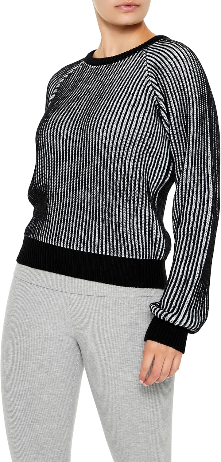 Forever 21 Womens Striped Ribbed Knit Sweater - Image 3