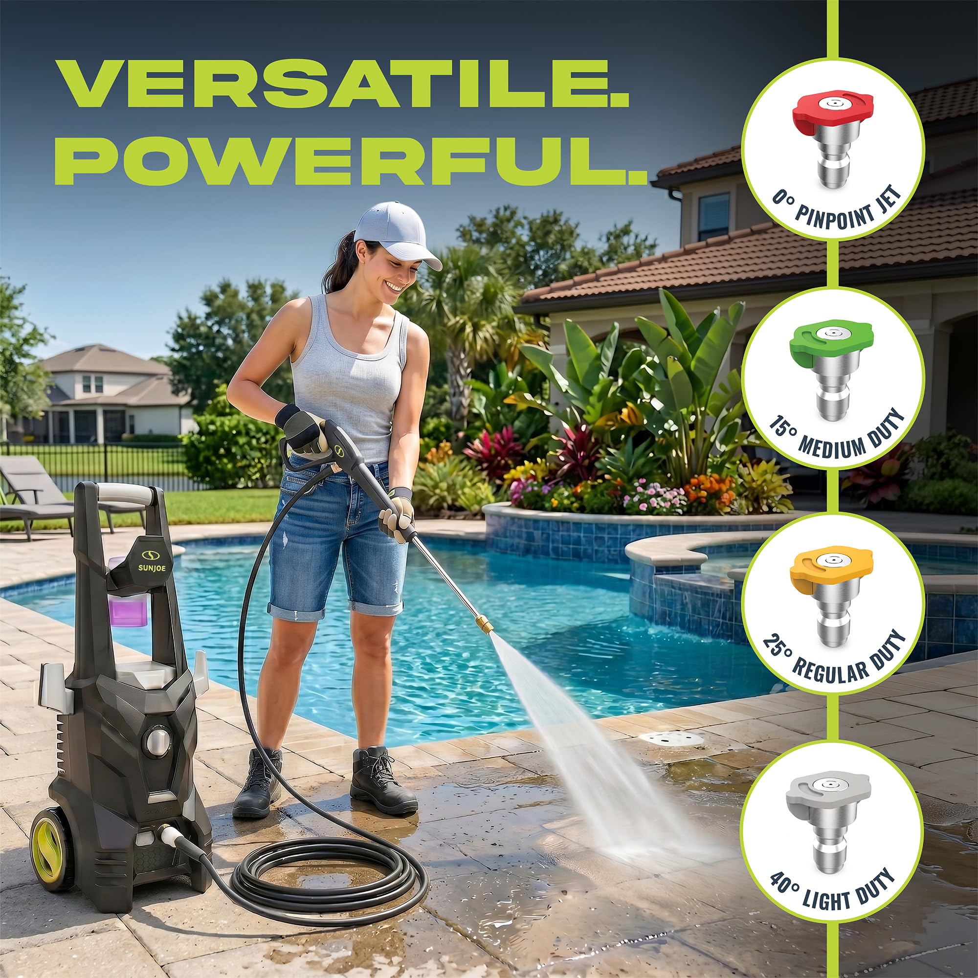 Amazon.com : Sun Joe SPX100-GO Electric Pressure Washer, 13-Amp, 4