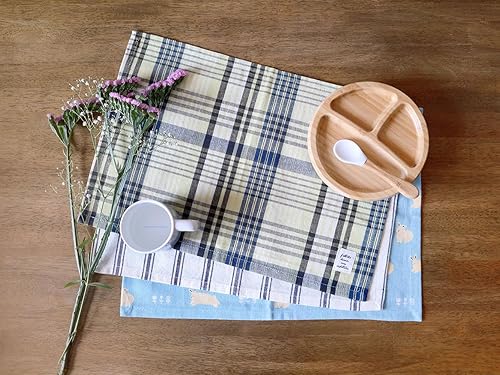 Miniatura 2 de Juego de 3 manteles individuales 100% algodón, manteles individuales de 12 x 18 pulgadas, niños y niñas (colección autobús: 1354 (juego de 3))