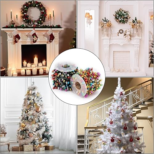 Miniatura 7 de 2 tiras de luces en miniatura de Navidad, 65.6 pies, accesorios de casa de muñecas, decoración de casa de jengibre, mini decoraciones para casas