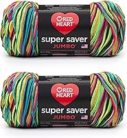 Vista 40 de Red Heart Super Saver - Ovillo de lana jumbo, color blanco suave, 2 unidades (paquete de 1)