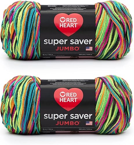 Vista 44 de Red Heart Super Saver - Ovillo de lana Jumbo Cafe Latte – Paquete de 2 unidades de 14 onzas – Acrílico – 4 medianos (peinado) – 744 yardas