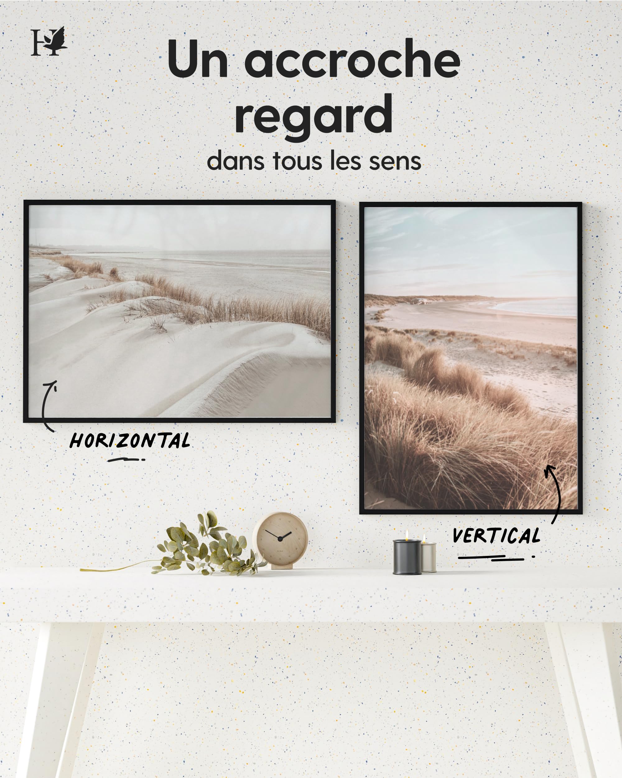 Cadre Photo Heimlich A2 42x59.4cm - Chêne Style Scandinave - Mural