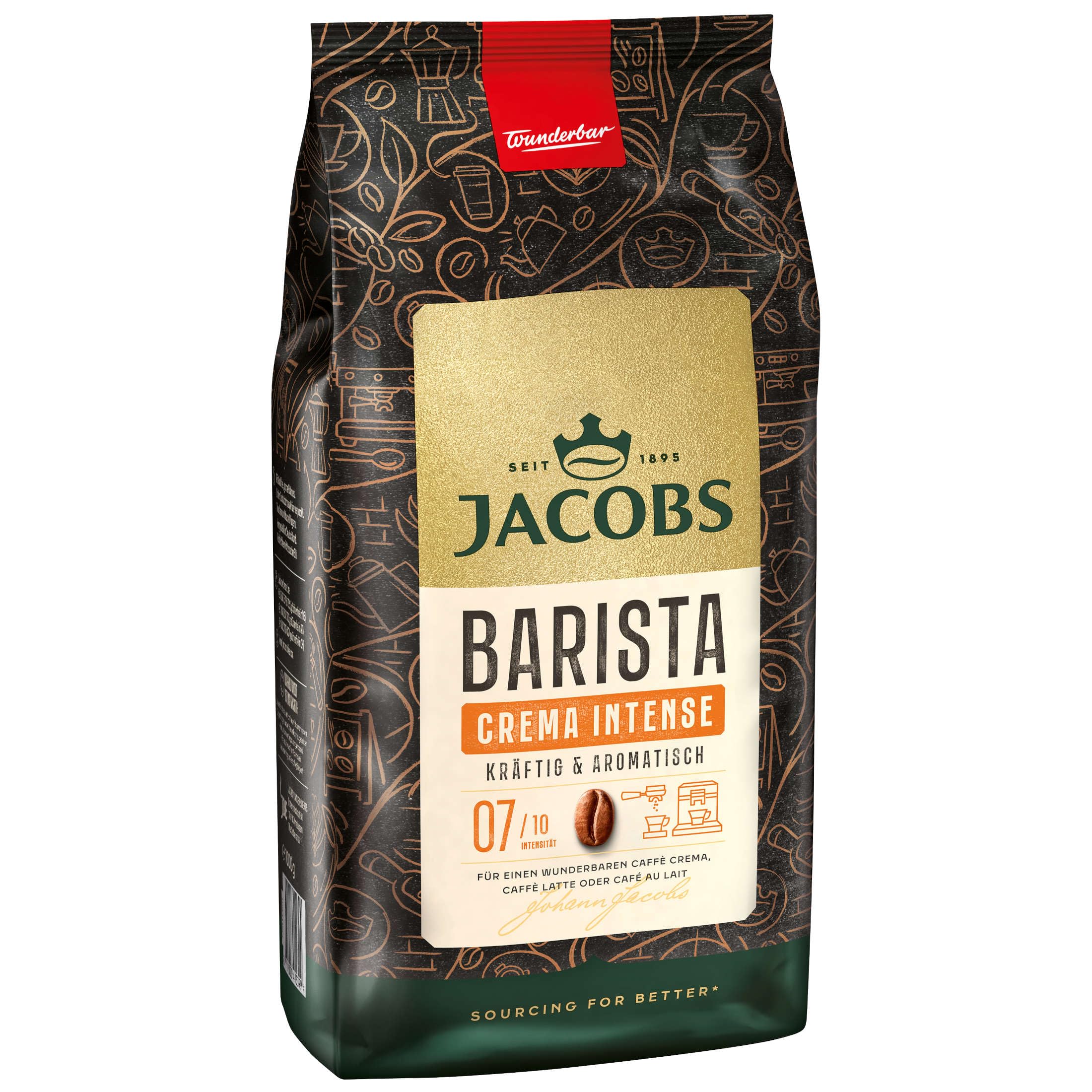 JACOBS Barista Editions Crema Intense Kaffee Ganze Bohne (4 x 1 kg)