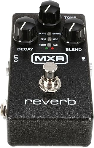 Miniatura 3 de MXR Paquete de pedal de efectos de guitarra analógica M300 Reverb con 2 cables de conexión MXR y 6 púas Dunlop y fuente de alimentación de 9 V