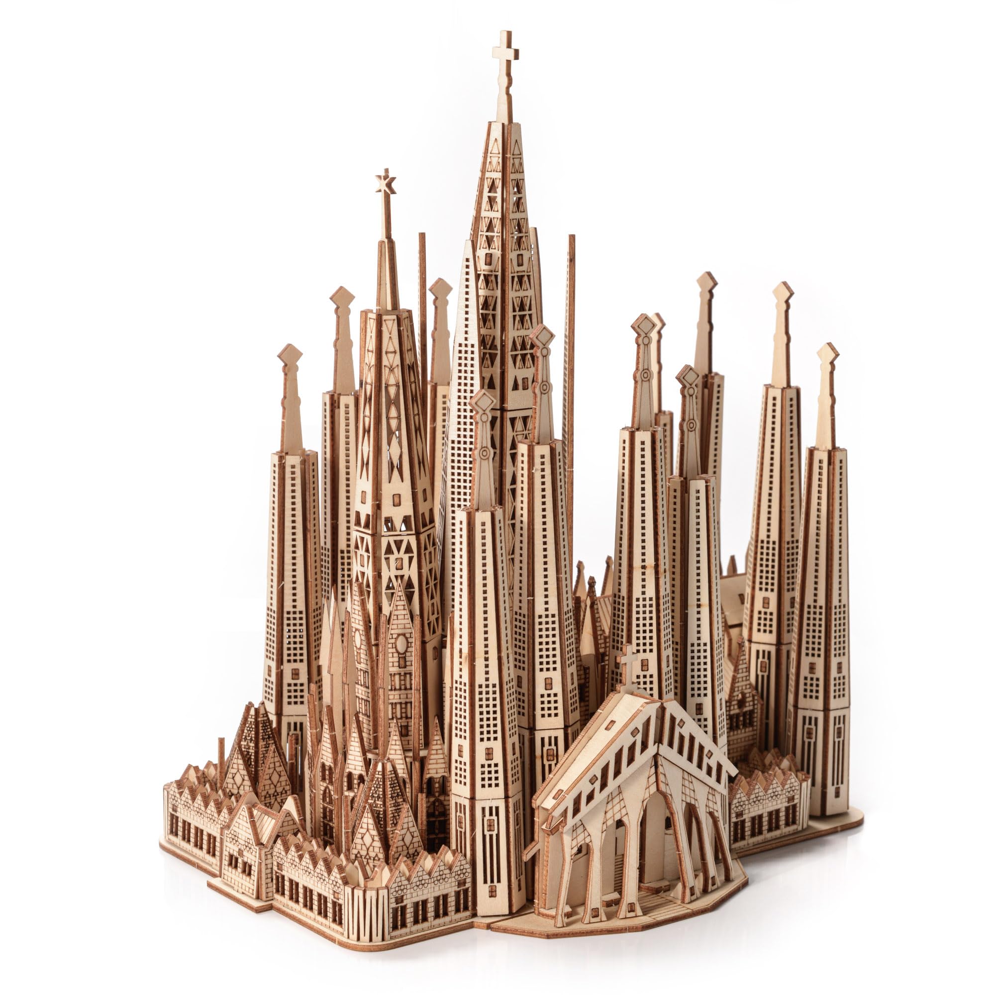 Little Story Puzzle éducatif en bois - Modèle 3D - Kit à faire soi-même - Cadeau pour enfants et adultes - (Sagrada Familia)