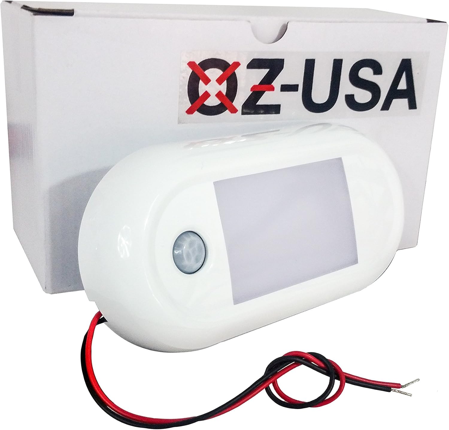 OZ-USA 5" Motion Sensor RV LED porch Light Fixture security marine boat Utility 12v 24v Motorhome Camper van auto Semi Truck travel Trailer bed overland water proof heavy duty Interior Exterior