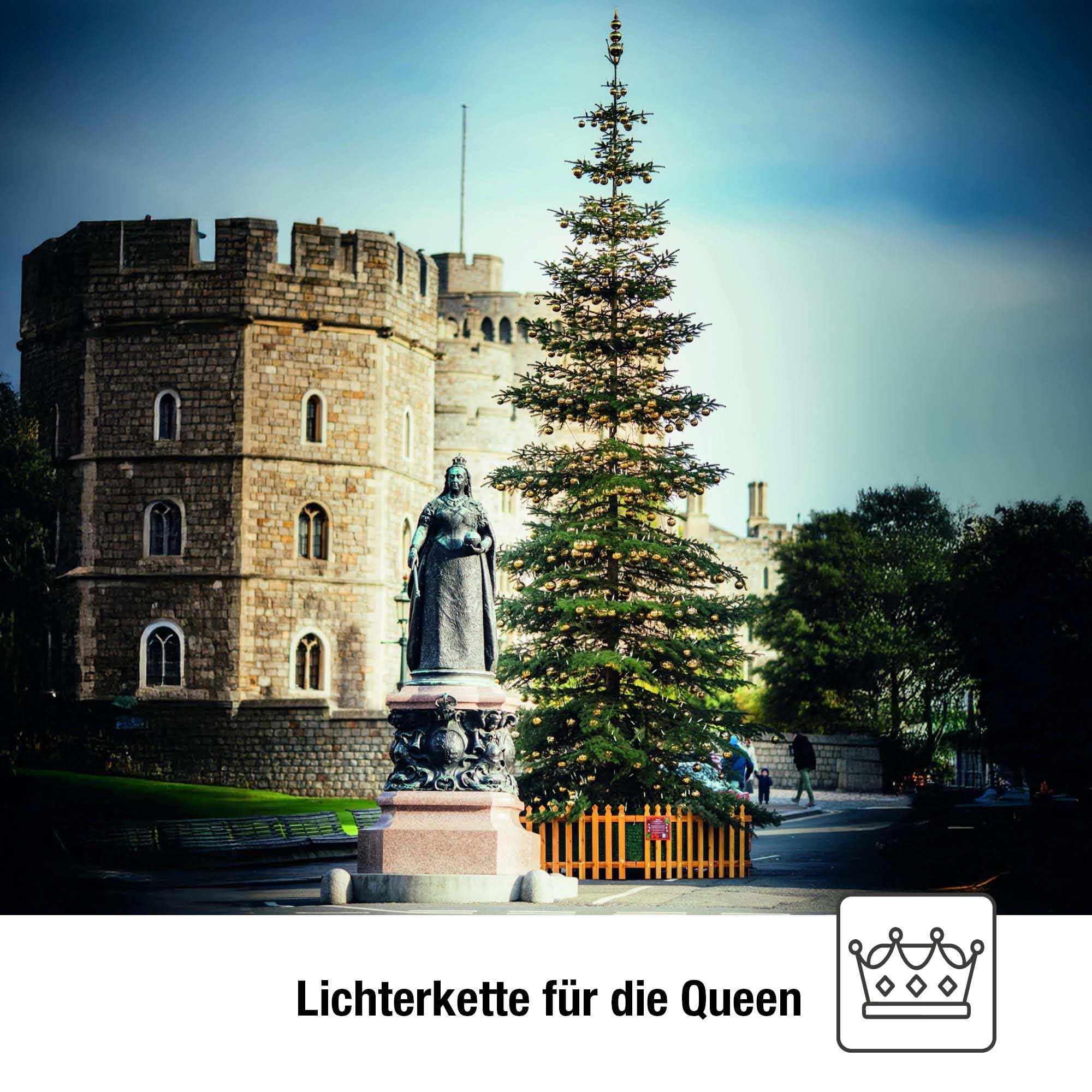 hellum Kerzen Lichterkette mit 20 Lichtern für außen, teilbarer Stecker | Made in Germany warmweiß, Kerzen Lichterkette mit Clip, 19m beleuchtet, Kabel schwarz, inkl. 3 Ersatzkerzen <59lm 430011