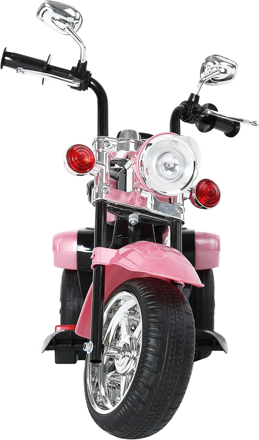 Freddo Toys Ride on Chopper Motorcycle, Battery Powered 6V Motorcycle Trike with LED Lights, Horns Forward/Reverse Gear, 2 Speed Options, 3 Wheel Toys for Boys Girls (Pink), Age 18-60 Months
