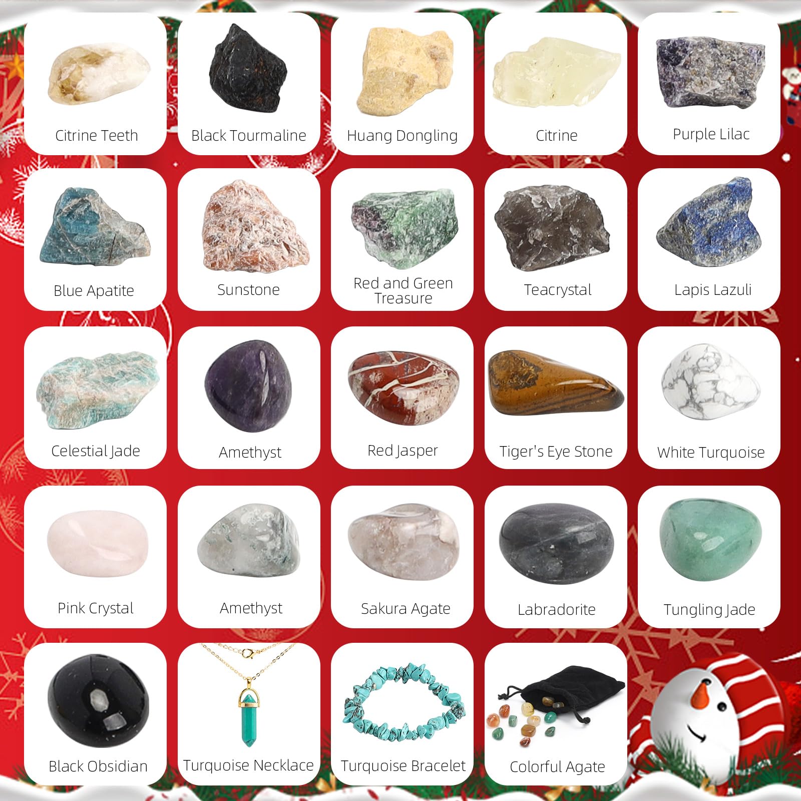 Aitsite Kalendarz adwentowy 24 Days of Discovery, dziewczęcy kalendarz adwentowy z kryształami, kalendarz adwentowy National Geographic, prezent dla rodziny i przyjaciół