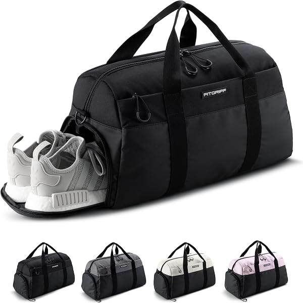 Fitgriff® Bolsa Deporte V2 Mujer y Hombre, con Compartimento para Zapatos y Humeda - Bolso de Gimnasio para Viaje, Entrenamiento - Gym Bag - 1