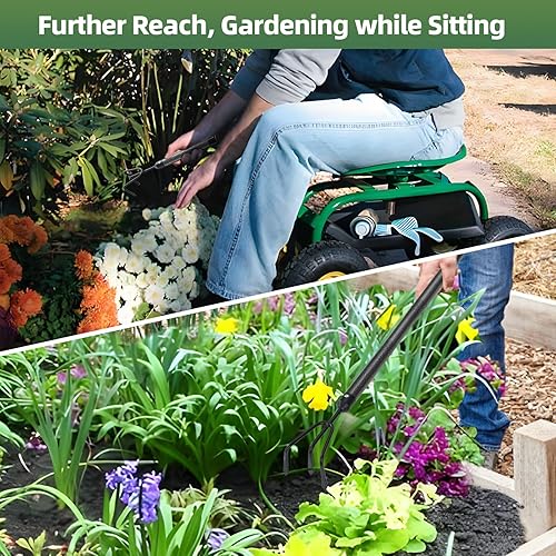 Miniatura 3 de Juego de herramientas de jardín, 5 piezas de herramientas de jardín con extensiones, herramienta de jardinería de metal resistente a prueba de