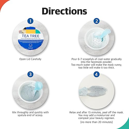 Miniatura 7 de Máscara coreana de colágeno para modelar  Paquete de polvo de gelatina para calmar y controlar los poros  4 tazas