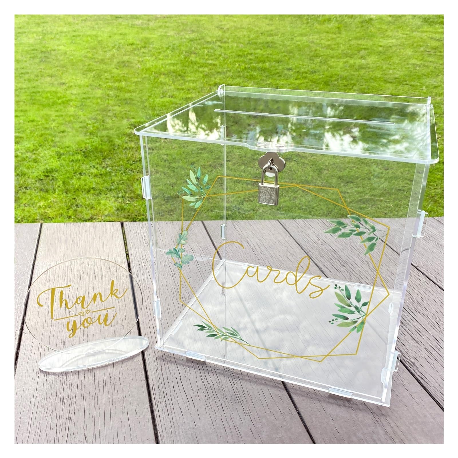 KHASCBNF Wedding Card Box Wedding Card Box With Lock For Reception Money For Party Graduation Birthday