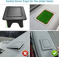 Vista 7 de Moonlinks Fundas de bolsillo para estacas de riel de cama Compatibles con Dodge Ram 1500 2500 3500 2009-2018, Tapones de orificios de estaca