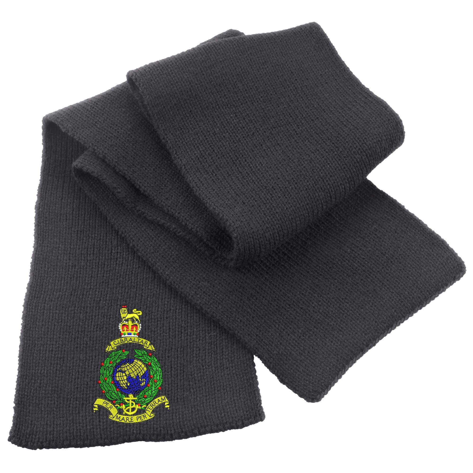 Pineapple Joe's Charcoal Royal Marines Heavy Knit Scarf