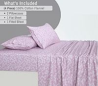Vista 109 de RUVANTI Flannel Sheets Twin Size - 100% Cotton Double Brushed Twin Sheets Set, Deep Pockets 16 Inches, All Seasons Breathable & Extra Soft Bed Bali