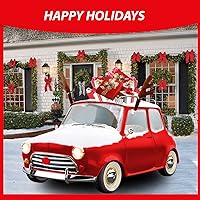 Vista 5 de ZONETECH Juego de cuernos de reno y nariz de automóvil de Navidad, accesorio de Rudolph con cascabel, decoración de disfraz automotriz