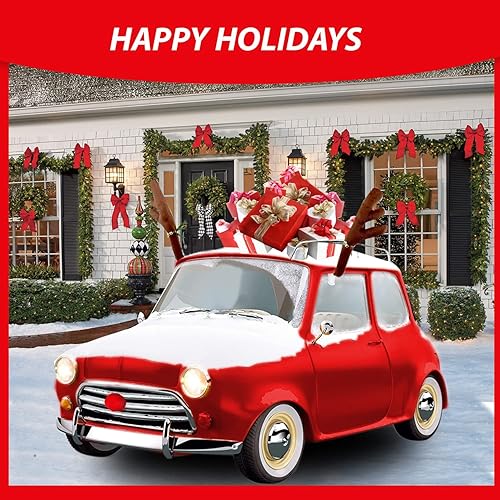 Miniatura 5 de ZONETECH Juego de cuernos de reno y nariz de automóvil de Navidad, accesorio de Rudolph con cascabel, decoración de disfraz automotriz para