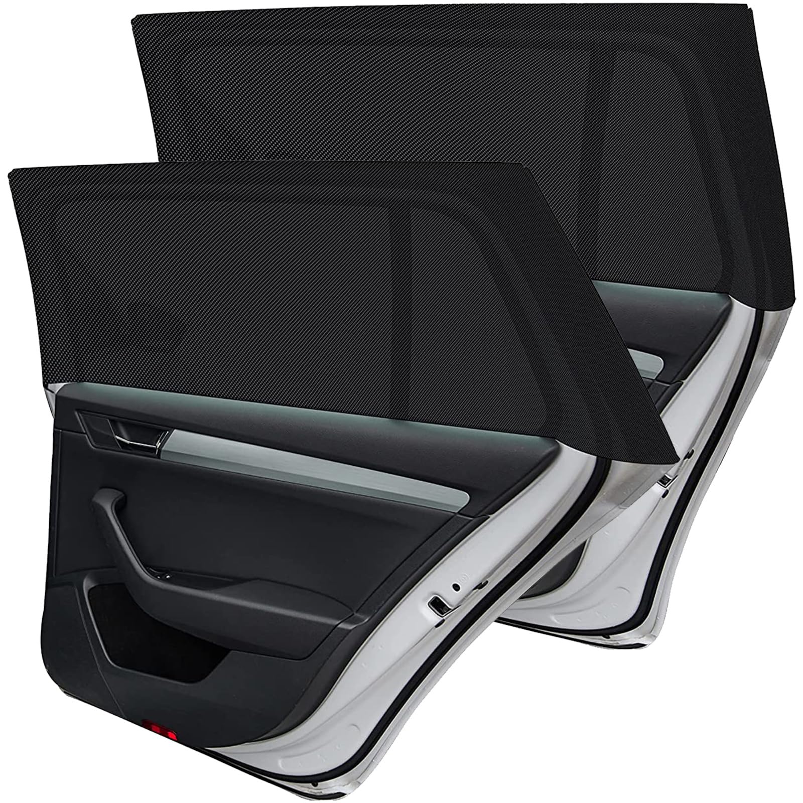CAGAYA Parasol de Coche,2Pcs Infantil Lateral Ventana Trasero Sombrilla Universal con protección UV Fácil instalación Bebe para Niños y Mascotas (L)