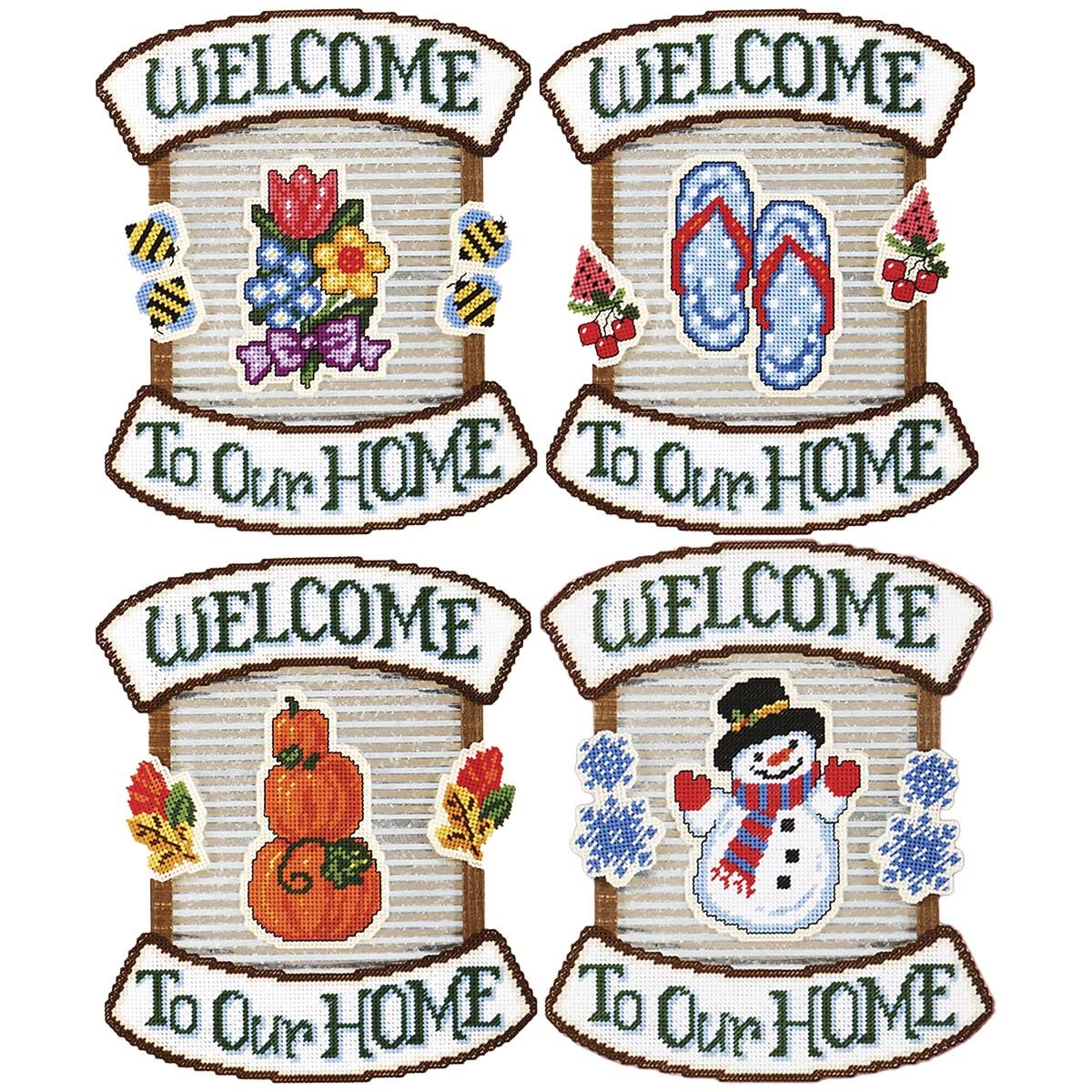 Herrschners Changing Seasons Wall Hanging Plastic Canvas Kit