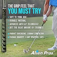 Vista 4 de ALIEN PROS Paquete de 6 cintas de envoltura Black Clouds & Lizard Mix Golf Grip ReGrip en 1 minuto