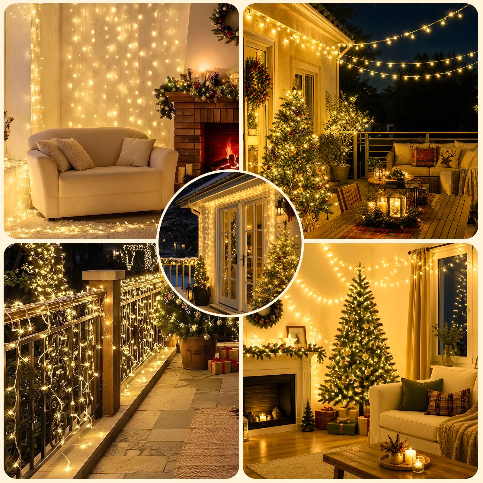 MAGGIFT 20M 1000 LED Cluster Weihnachten Lichterkette mit Fernbedienung