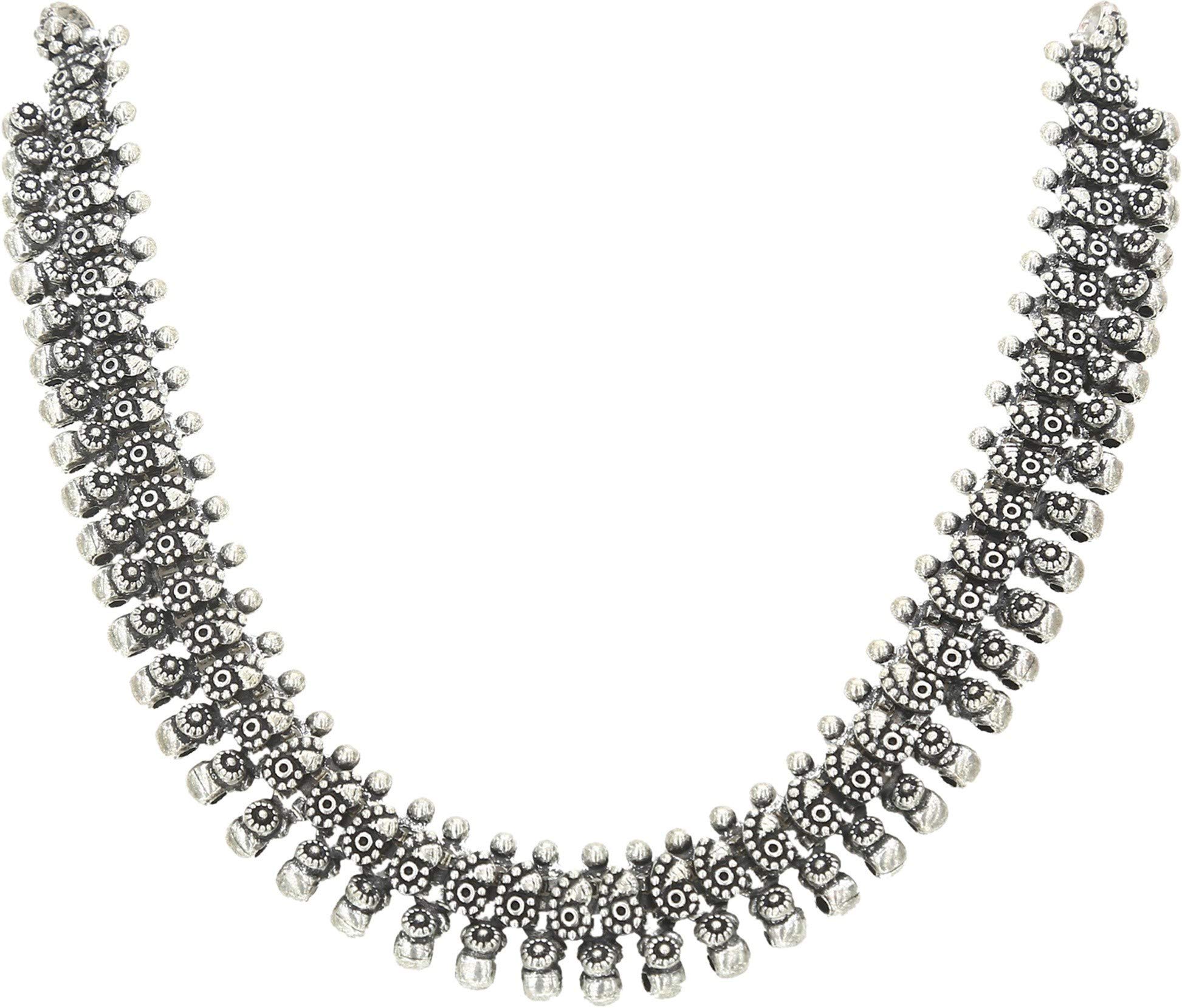 Sasitrends Oxidized German Silver Short Kolhapuri Necklace for Women and Girls (B0837K2YRL) Amazon Price History, Amazon Price Tracker
